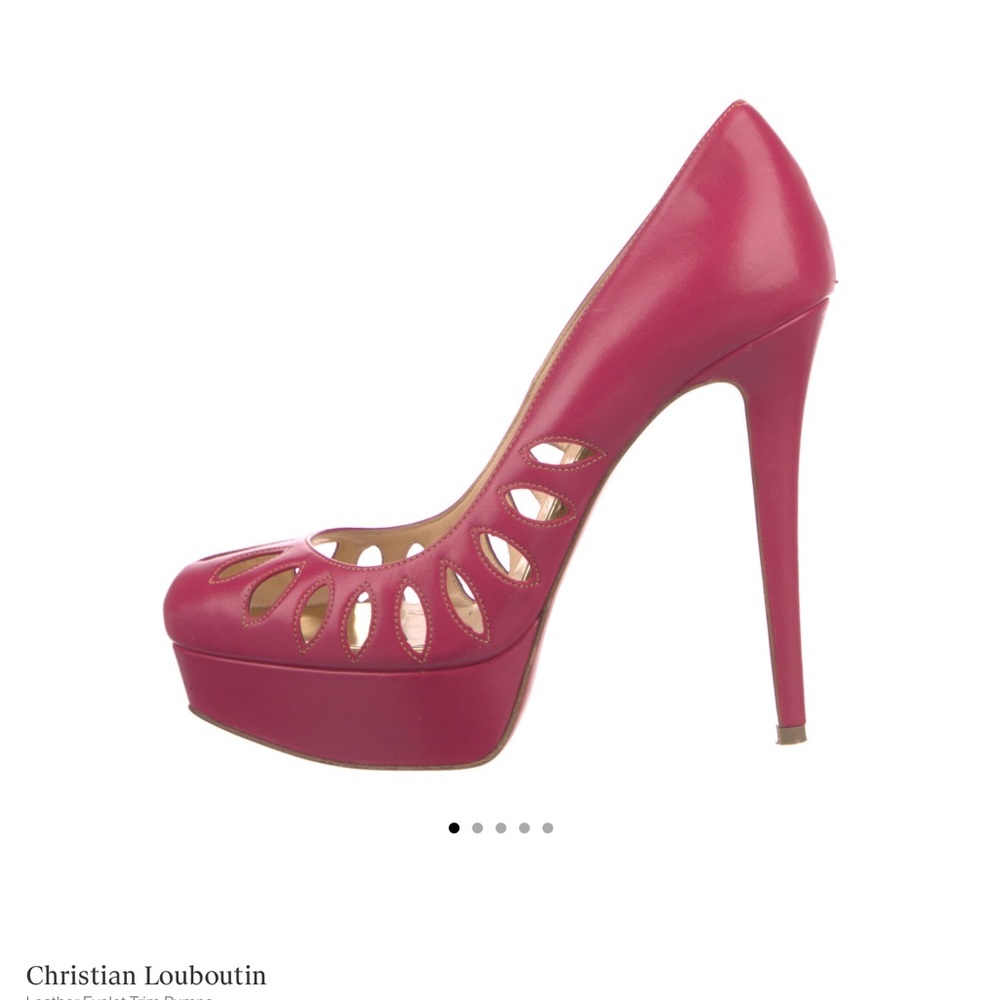 Christian Louboutin - GRIFFITA 140 KID/SPECCHIO, Cyclamen/Gold